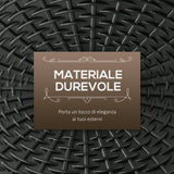 easycomfort easycomfort base per ombrellone rotonda effetto rattan da 12 5kg supporto per pali da 38mm e 48mm 44 5 cm nero