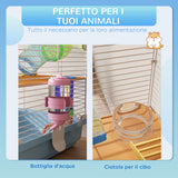 easycomfort easycomfort gabbia per criceti a 5 livelli con tubi ruota scale casetta e bottiglia in metallo pp e ps 46x30x58 cm