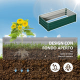easycomfort easycomfort letto per orto rialzato a fondo aperto con rivestimento in acciaio zincato 120x60x30 5 cm verde