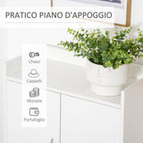 easycomfort easycomfort mobile scarpiera salvaspazio in legno bianco con ripiano aperto armadio scarpiera di design per ingresso 60x30x92cm ean 8054144133782