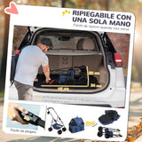 easycomfort easycomfort passeggino per cani 3 in 1 pieghevole con borsa trasportino e cestino inferiore blu