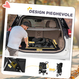 easycomfort easycomfort passeggino per cani piccoli pieghevole con ruote girevoli e freno 75x45x97 cm nero