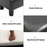 easycomfort easycomfort poggiapiedi divano rettangolare poggiapiedi pouf imbottito e rivestito in finta pelle max 100kg per soggiorno e ingresso 40x30x24 cm nero