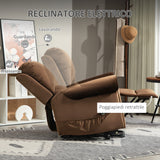 easycomfort easycomfort poltrona alzapersona reclinabile a 135 e massaggiante con telecomando 88x92x106 cm marrone scuro