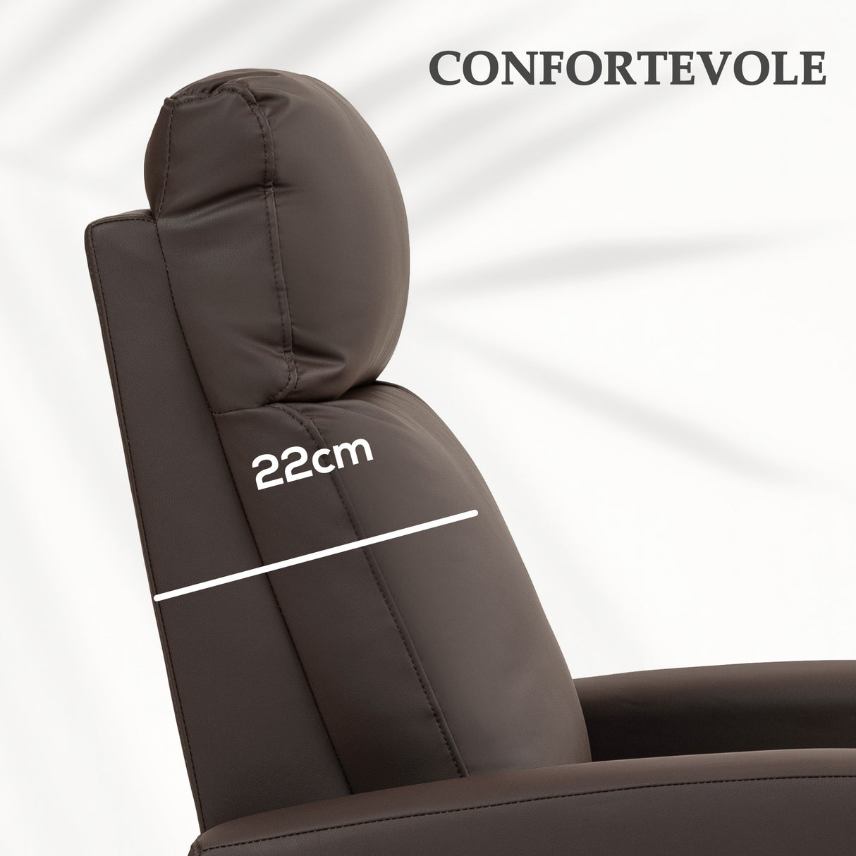 easycomfort easycomfort poltrona alzapersona reclinabile a 145 con telecomando e poggiapiedi in pelle pu marrone scuro 67x95x105 cm