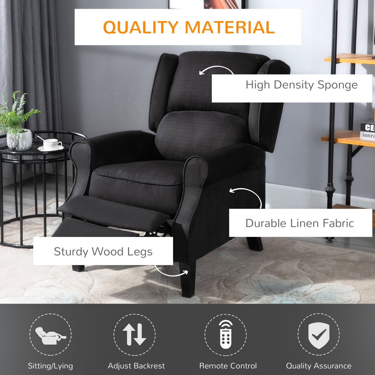 easycomfort easycomfort poltrona massaggiante e reclinabile con funzione riscaldante e telecomando 78x84x101cm nero