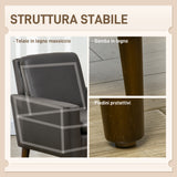 easycomfort easycomfort poltrona per salotto imbottita poltrona moderna in finta pelle e legno 75x78x81 cm marrone