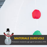 easycomfort easycomfort pupazzo di neve gonfiabile gigante alto 243cm con luci a led decorazione da esterno o giardino