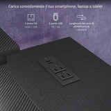 easycomfort easycomfort scrivania angolare reversibile con led prese di corrente e prese usb ripiani e supporto monitor nero