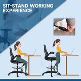 easycomfort easycomfort sedia da ufficio ergonomica in tessuto traspirante con altezza regolabile e braccioli ribaltabili 59x65x110 130 cm