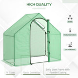 easycomfort easycomfort serra da giardino con porta a cerniera e presa daria 4 funi e paletti inclusi 180x100x168 cm verde