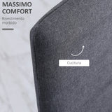 easycomfort easycomfort set 4 sedie imbottite per soggiorno o sala da pranzo sedie da cucina moderne in metallo e tessuto grigio