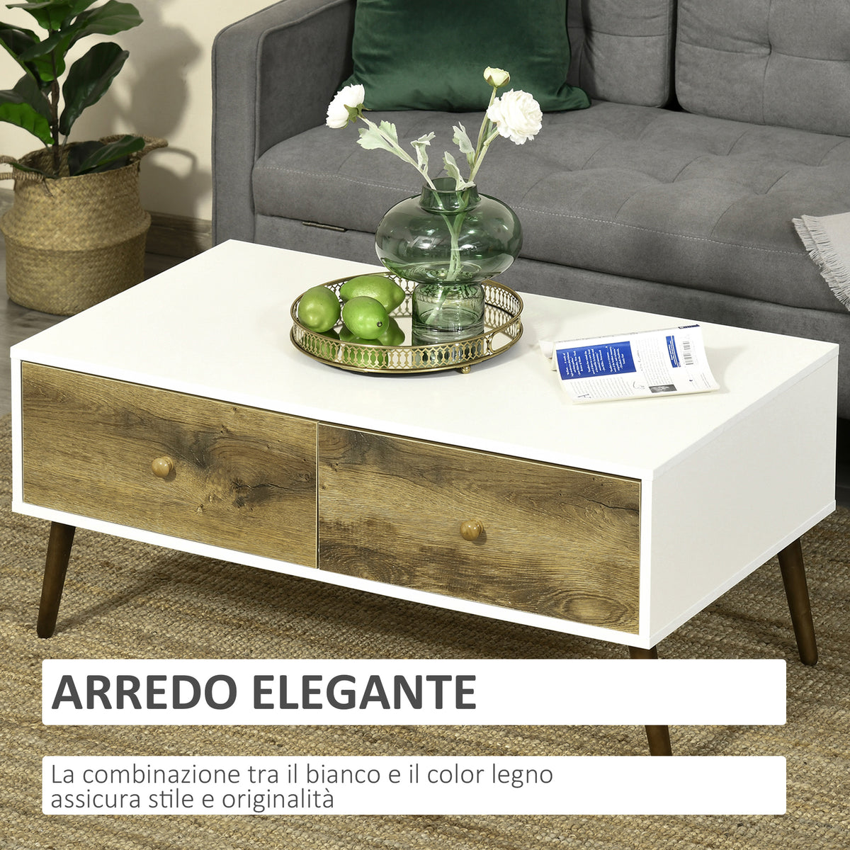 immagine-5-easycomfort-easycomfort-tavolino-da-salotto-in-stile-nordico-con-4-cassetti-100x53-3x45cm-bianco-e-color-legno