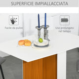easycomfort easycomfort tavolo da pranzo allungabile design moderno tavolo pieghevole salvaspazio con ruote 120 80 73cm ean 8054111846424