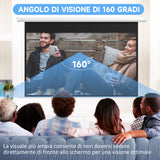 easycomfort easycomfort telo per proiettore 84 169 motorizzato con telecomando 215x8x140cm bianco