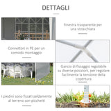 easycomfort easycomfort tendone da giardino pieghevole per feste ed eventi con pannelli rimovibili 5 83x2 95 m bianco