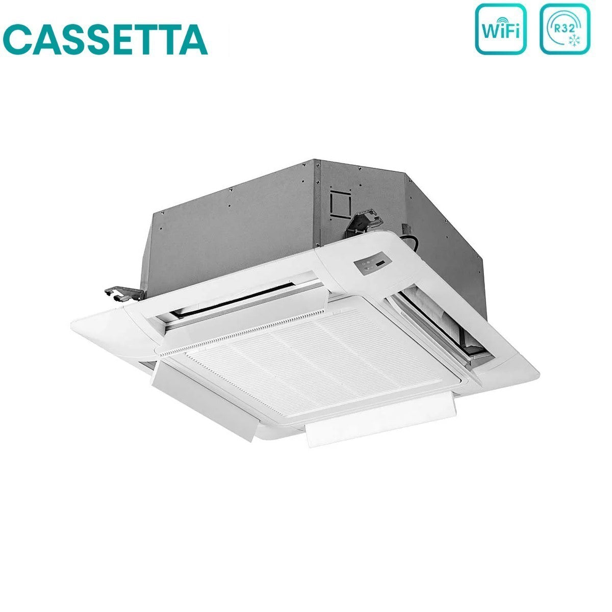 hisense climatizzatore condizionatore hisense dual split a cassetta 1818 con 4mw105u4raa r 32 wi fi optional 1800018000 con telecomando e pannello incluso