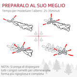 easycomfort easycomfort albero di natale innevato 180cm con 523 rami e base in acciaio per interni