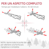easycomfort easycomfort albero di natale innevato 225cm con 988 rami e base in acciaio per interni con apertura automatica