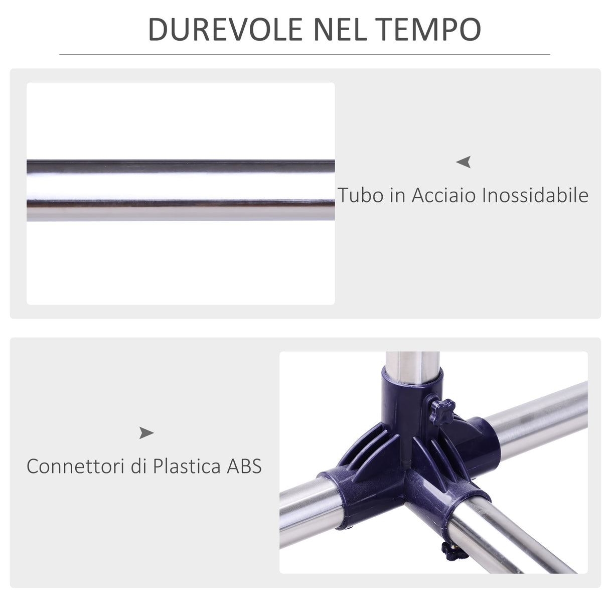easycomfort easycomfort appendiabiti stender porta abiti singolo per vestiti in acciaio inox su ruote larghezza e altezza regolabili ean 8054111842938