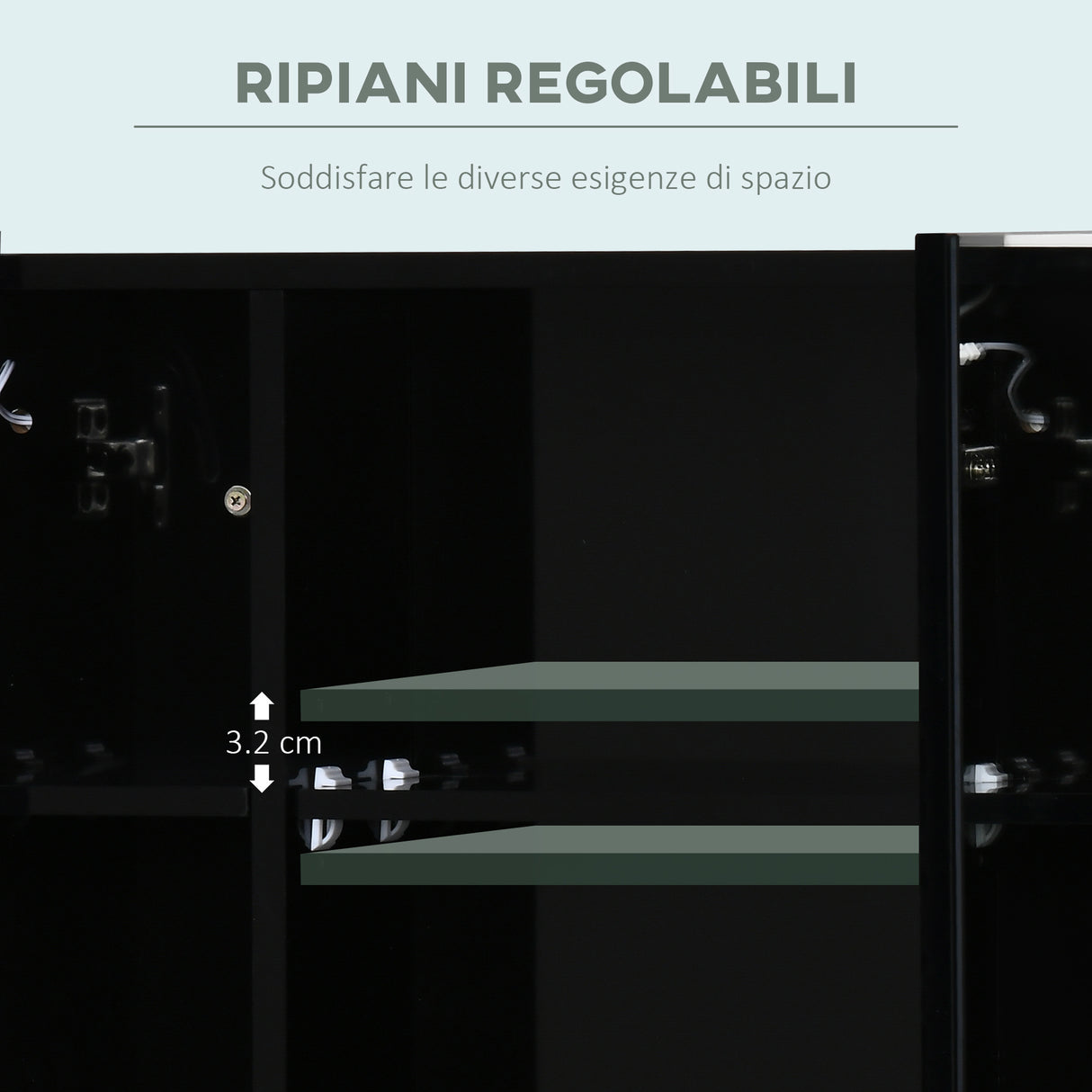 easycomfort easycomfort armadietto con specchio da bagno a parete in mdf con 3 armadietti 3 ripiani e luce led 90x15x65 cm nero