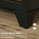 easycomfort easycomfort armadietto metallico stile industriale a unanta per ingresso e camera 43x50x180cm nero