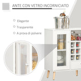 easycomfort easycomfort credenza moderna da cucina con cantinetta vini 12 bottiglie cassetto e armadietti in legno 100x33x80cm bianco