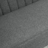 easycomfort easycomfort divano 2 posti moderno in tessuto senza braccioli divanetto da salotto con gambe in legno 117x56 5x77 cm grigio scuro