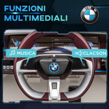 easycomfort easycomfort macchina elettrica per bambini 3 6 anni con licenza bmw con telecomando clacson e fari 115x67x45 cm bianca