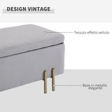 easycomfort easycomfort panca contenitore imbottita per soggiorno e camera da letto 100 x 40 x 42 cm grigio ean 8054144132105