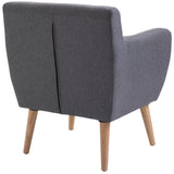 easycomfort easycomfort poltrona imbottita moderna poltroncina da camera soggiorno con braccioli tessuto legno 68 58 5 76cm grigio chiaro ean 8055776915784