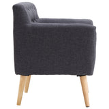 easycomfort easycomfort poltrona imbottita moderna poltroncina da camera soggiorno con braccioli tessuto legno 68 58 5 76cm grigio scuro ean 8055776916040