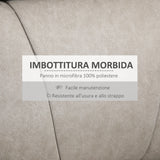 easycomfort easycomfort poltrona reclinabile manualmente 135 con poggiapiedi poggiatesta e braccioli imbottiti 78x96x102 cm grigio