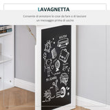 easycomfort easycomfort scrivania pc pieghevole con libreria a 9 ripiani in legno e metallo 98x51x153 cm bianco ean 8054111849425