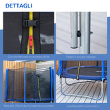 easycomfort easycomfort trampolino elastico esterni con rete di sicurezza e pali imbottiti per adulti e bambini 244x244x205cm
