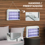 easycomfort easycomfort zapper per insetti e zanzare da 20w a luci led uv con vassoio rimovibile in abs e metallo 39x8x28 cm