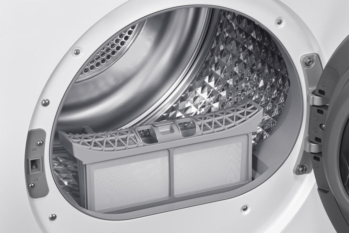samsung asciugatrice a pompa di calore samsung 9 kg dv90cgc0a0te optimal dry sensor classe a a85xl60xp60 hygiene care wifi ean 8806095190396