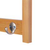 easycomfort easycomfort appendiabiti con mensola attaccapanni a parete con ripiano bambu 50 16 17 5cm ean 8054111840262
