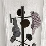 easycomfort easycomfort appendiabiti da terra con portaombrelli e 8 ganci a disco in metallo 34 x 177cm nero