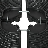 easycomfort easycomfort base per ombrellone a braccio da 4 pezzi in hdpe riempibili con acqua e sabbia 100x8 cm nero