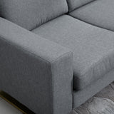 easycomfort easycomfort divano a 3 posti relax salotto con cuscini 200 82 78cm tessuto di lino grigio
