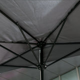 easycomfort easycomfort ombrellone semicircolare da parete 2 5x2 3m con apertura a manovella in metallo e poliestere grigio