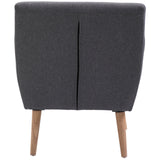 easycomfort easycomfort poltrona imbottita moderna poltroncina da camera soggiorno con braccioli tessuto legno 68 58 5 76cm grigio chiaro ean 8055776915784