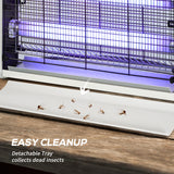 easycomfort easycomfort zapper per insetti e zanzare da 20w a luci led uv con vassoio rimovibile in abs e metallo 39x8x28 cm