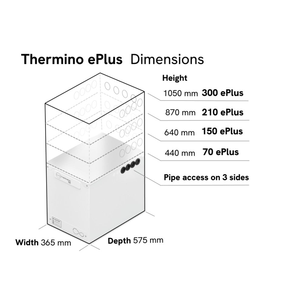 thermino scaldabagno full electric thermino 70 eplus con resistenza da 18 kw