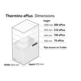 thermino scaldabagno full electric thermino 70 eplus con resistenza da 28 kw