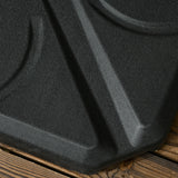 easycomfort easycomfort base per ombrellone in hdpe da 4 pezzi riempibili con acqua e sabbia max 18kg 103x103x8 3 cm nero