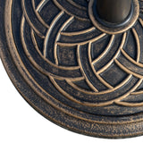 easycomfort easycomfort base per ombrellone rotonda da 12kg in resina con decorazione per pali da 38mm e 48mm 45x33cm bronzo