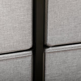 easycomfort easycomfort cassettiera 8 cassetti in tessuto rimovibili in legno e acciaio stile industriale 80x30x81 5cm
