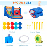 easycomfort easycomfort castello gonfiabile per bambini 3 8 anni con scivolo trampolino e piscina 380x340x170cm